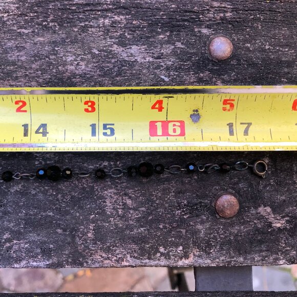 Gunmetal and black bead necklace - Picture 4 of 4